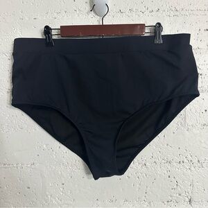 Tempt Me Womens Plus Swimsuit Bottom 22W Black Bikini Full Coverage BG19